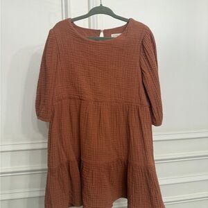 Copper Key Rust Textured Dress